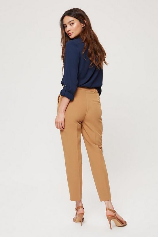 Dorothy Perkins Petite Camel High Waisted Tailored Trousers 3