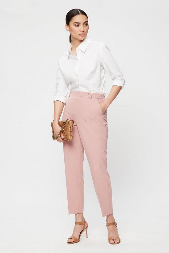 Dorothy Perkins Petite Dusky Pink High Waist Tailored Trousers 1