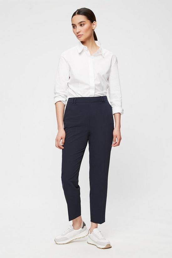 Dorothy Perkins Petite Navy High Waist Tailored Trousers 2