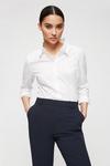 Dorothy Perkins Petite Navy High Waist Tailored Trousers thumbnail 4
