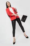 Dorothy Perkins Petite Red Ruched Sleeve Blazer thumbnail 2