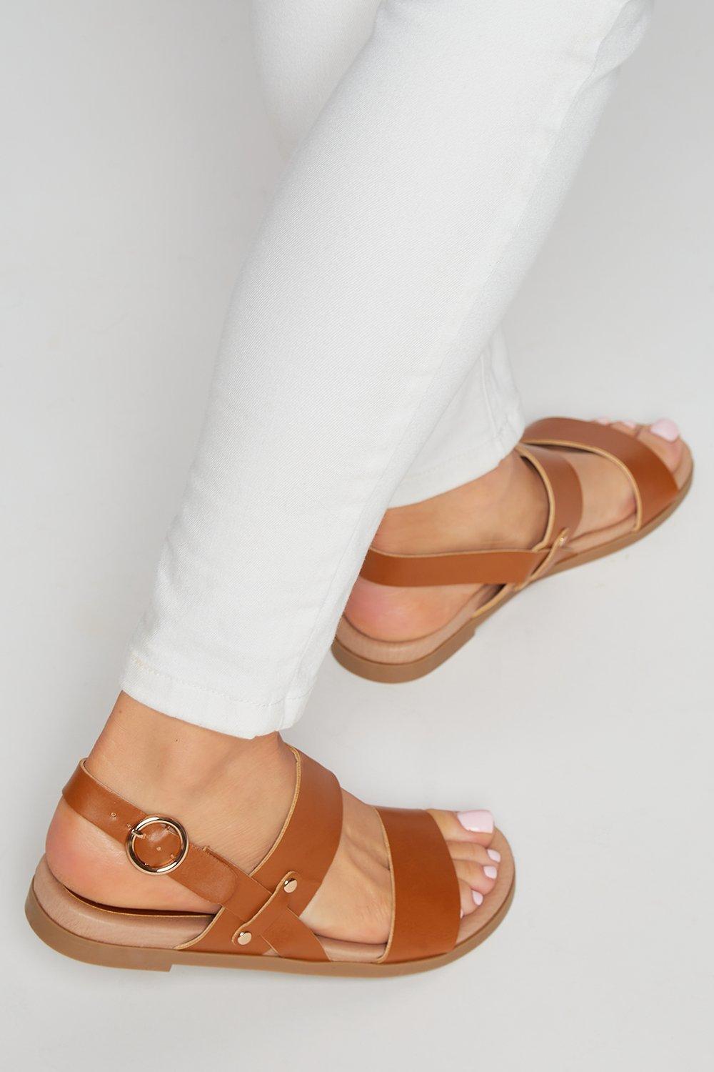 Sandals Tan Comfort Forever Two Part Sandal Dorothy Perkins