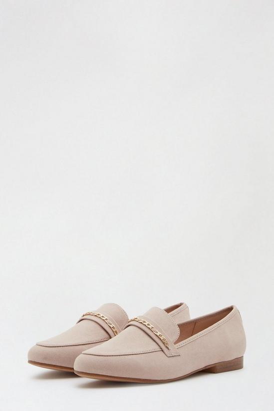 Dorothy Perkins Blush Lecily Chain Trim Loafer 2