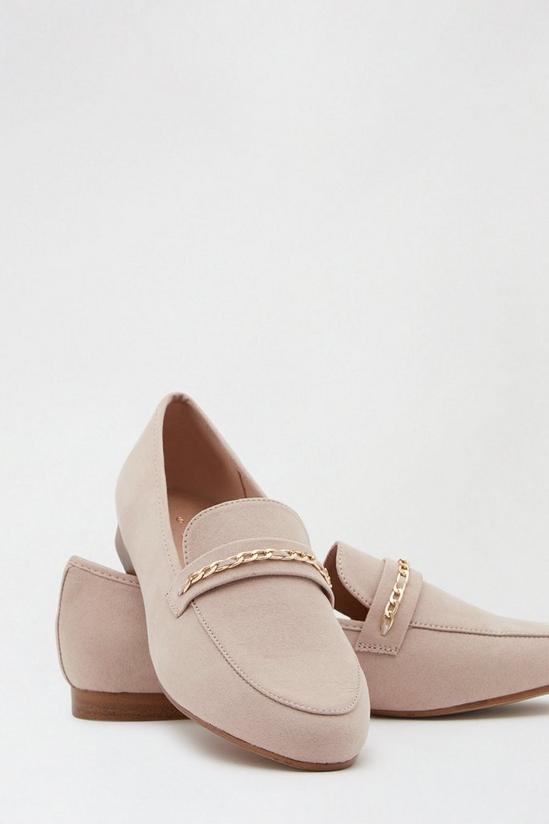 Dorothy Perkins Blush Lecily Chain Trim Loafer 4