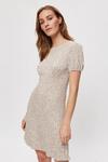 Dorothy Perkins Taupe Spot Empire Fit And Flare Dress thumbnail 1