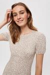 Dorothy Perkins Taupe Spot Empire Fit And Flare Dress thumbnail 4