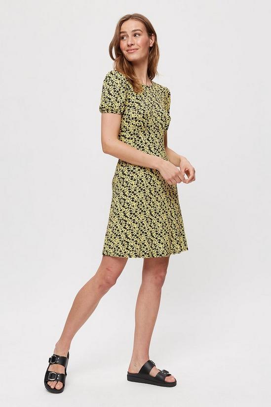 Dorothy Perkins Yellow Ditsy Floral Empire Fit And Flare Dress 2