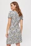 Dorothy Perkins Blue Lemon Floral Ruched Fit And Flare Dress thumbnail 3