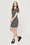 Dorothy Perkins Mono Ditsy Floral Empire Fit And Flare Dress thumbnail 2