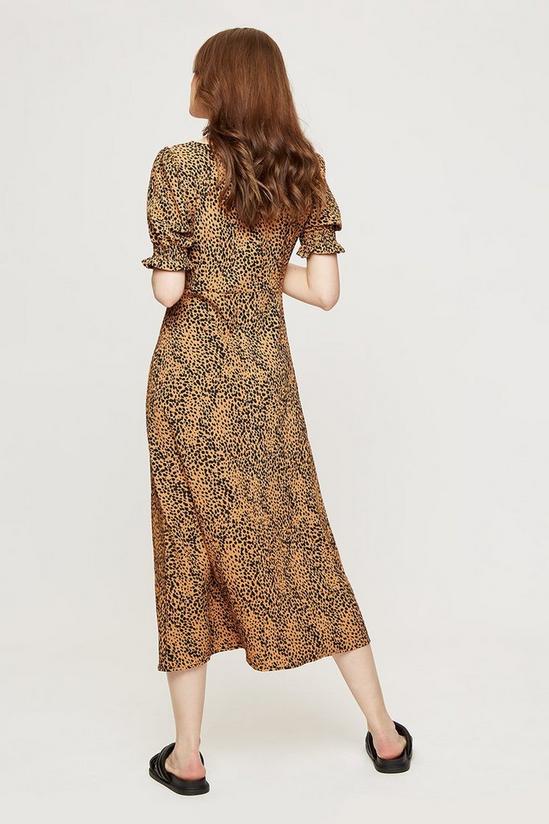 Dorothy Perkins Camel Animal Textured Empire Midi Dress 3