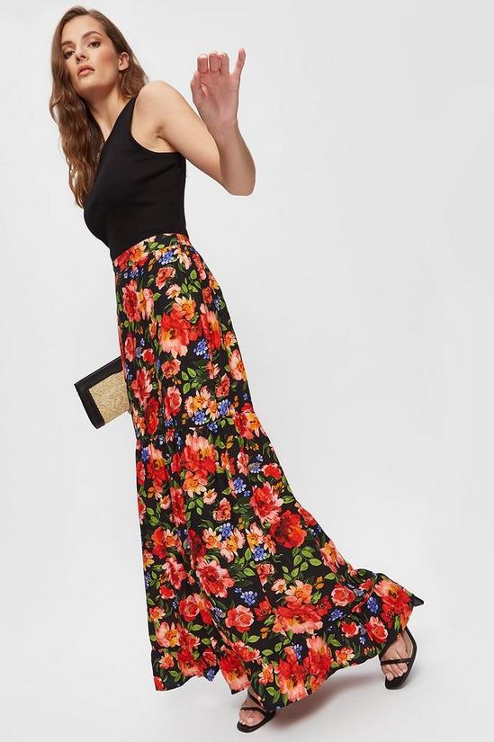 Dorothy Perkins Floral Tiered Midaxi Skirt 1