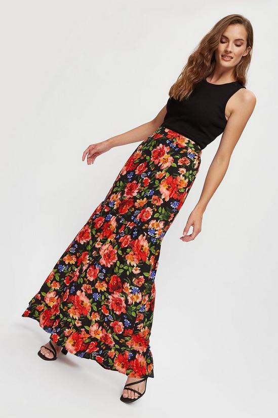 Dorothy Perkins Floral Tiered Midaxi Skirt 2
