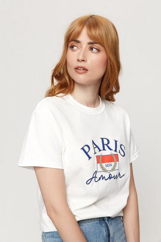 Dorothy Perkins White Paris Amour Logo T-shirt 4