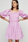 Dorothy Perkins Lilac Shirred Mini Dress thumbnail 2