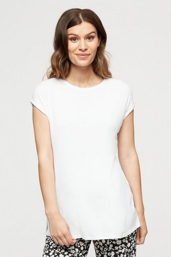 Dorothy Perkins Maternity White Longline T-shirt 1