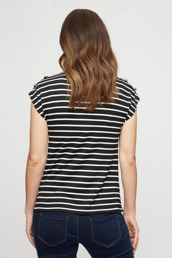 Dorothy Perkins Maternity Black And White Stripe Button Tee 3