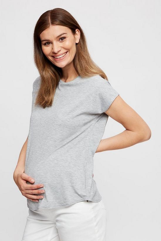 Dorothy Perkins Maternity Grey Marl Short Sleeve T-shirt 2