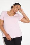Dorothy Perkins Curve Pink V Neck Relaxed T-shirt thumbnail 1