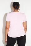 Dorothy Perkins Curve Pink V Neck Relaxed T-shirt thumbnail 3