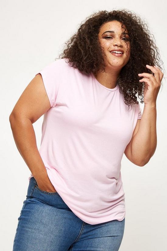 Dorothy Perkins Curve Pink Short Sleeve T-shirt 1
