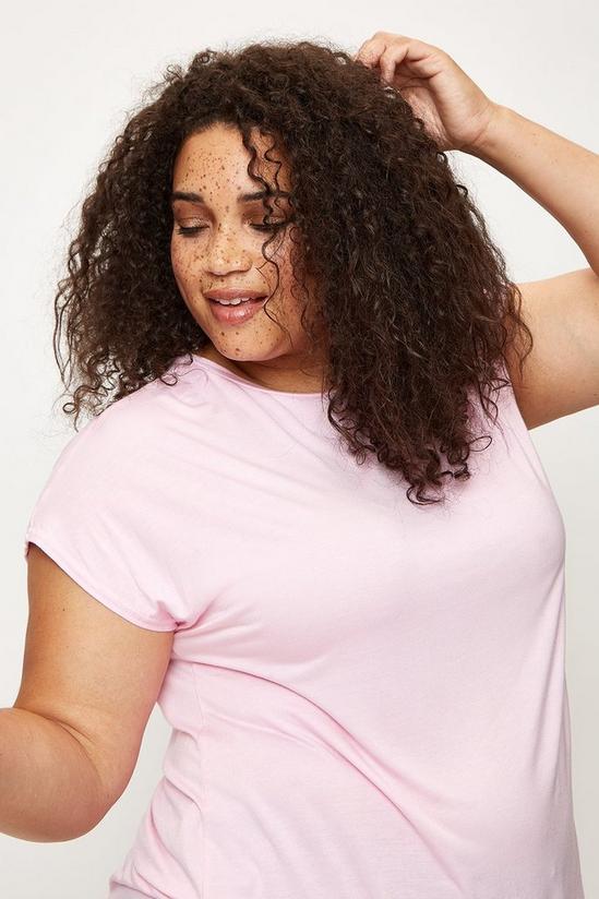 Dorothy Perkins Curve Pink Short Sleeve T-shirt 4