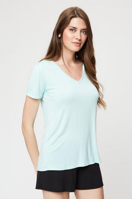 Dorothy Perkins Tall Mint V Neck Relaxed T-shirt 1