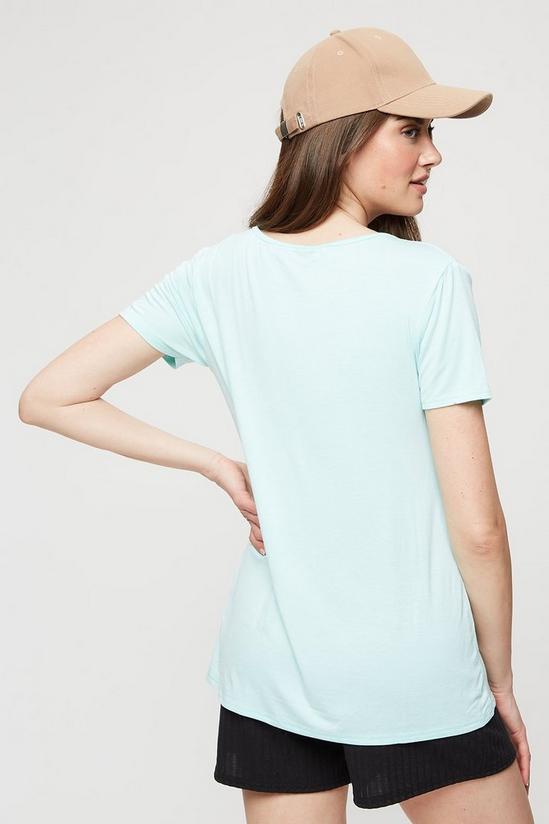 Dorothy Perkins Tall Mint V Neck Relaxed T-shirt 3