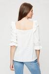 Dorothy Perkins Tall White Broderie Long Sleeve Top thumbnail 3