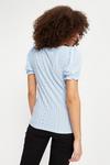 Dorothy Perkins Tall Blue Broderie Button Puff Sleeve Top thumbnail 3
