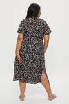 Dorothy Perkins Curve Multi Floral Shirred Waist Midi Dress thumbnail 3