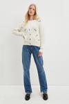 Dorothy Perkins Cream Embroidered Knitted Cardigan thumbnail 2