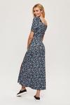 Dorothy Perkins Tall Blue Floral Empire Seam Midi Dress thumbnail 3