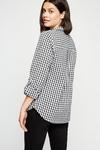 Dorothy Perkins Black And White Check Gingham Open Collar Lin thumbnail 3
