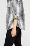 Dorothy Perkins Black And White Check Gingham Open Collar Lin thumbnail 4
