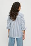 Dorothy Perkins Pale Blue Stripe Open Collar Linen Shirt thumbnail 3