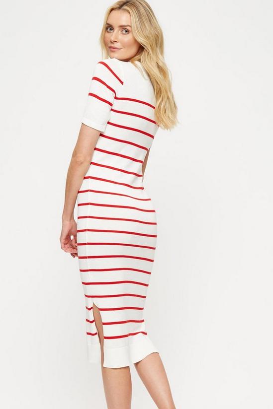 Dorothy Perkins Ivory Red Stripe Dress 3