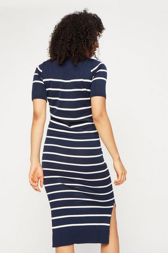 Dorothy Perkins Navy Ivory Striped Dress 3