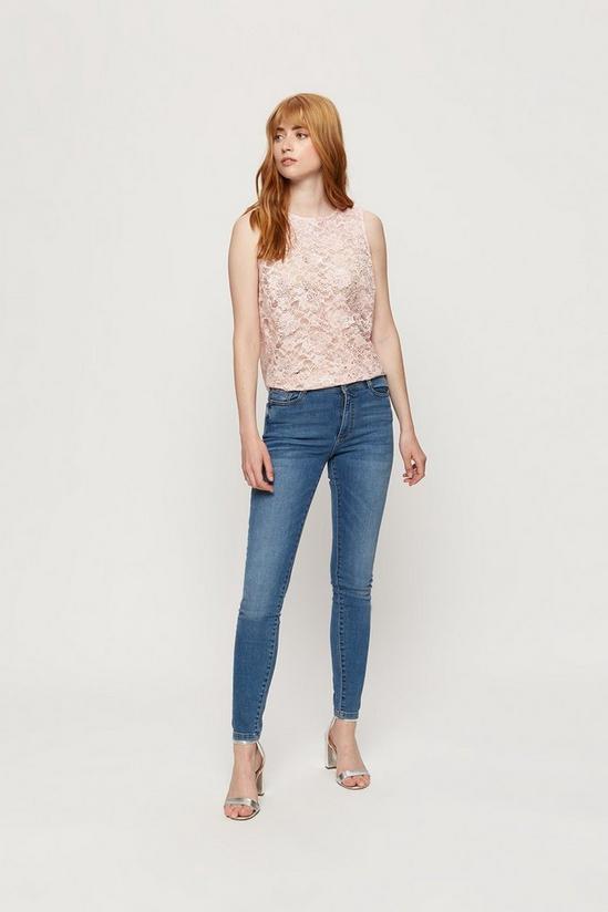 Dorothy Perkins Pink Lace Shell Top 1