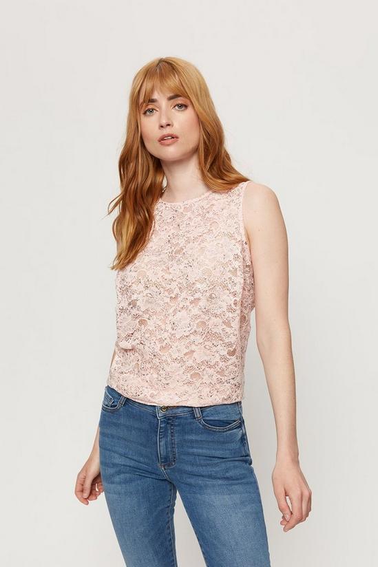 Dorothy Perkins Pink Lace Shell Top 2