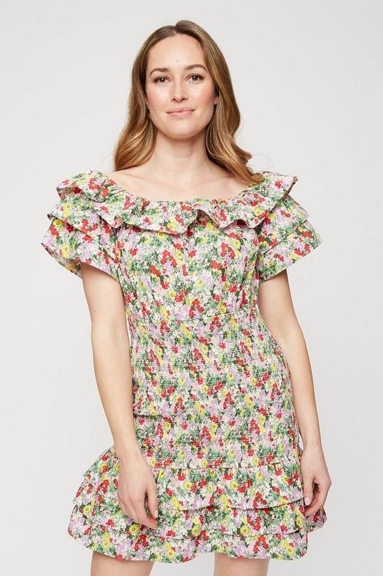 Dorothy Perkins Multi Floral Ruffle Mini Dress 1