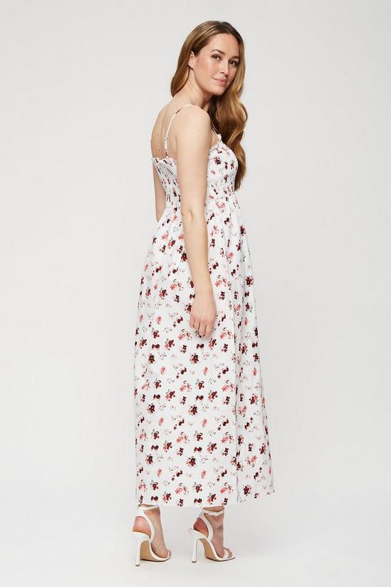 Dorothy Perkins Floral Shirred Midi Dress 3