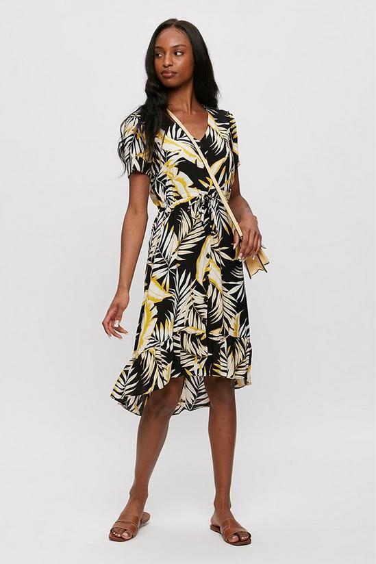 Dorothy Perkins Ochre And Black Tropical Shirt Dress 2
