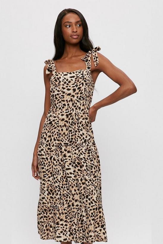 Dorothy Perkins Leopard Tie Strap Midaxi Dress 1