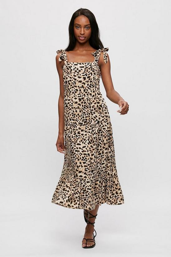 Dorothy Perkins Leopard Tie Strap Midaxi Dress 2