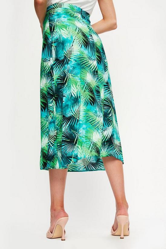 Dorothy Perkins Green Tropical Midi Skirt 3