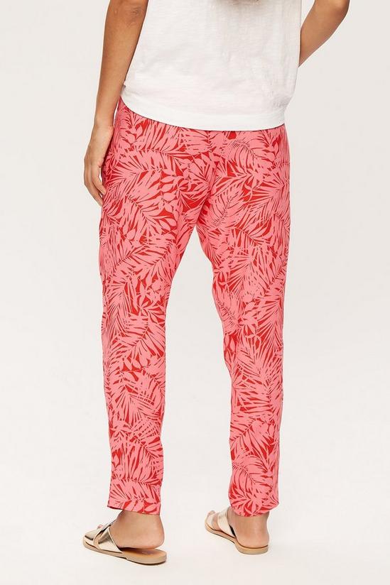 Dorothy Perkins Petite Pink & Red Palm Print Jogger 3