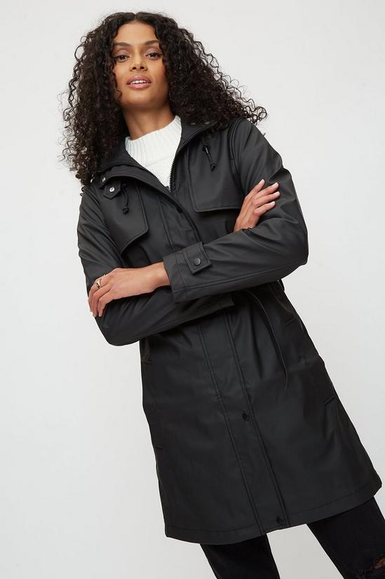 Dorothy Perkins Belted Hooded Raincoat 1