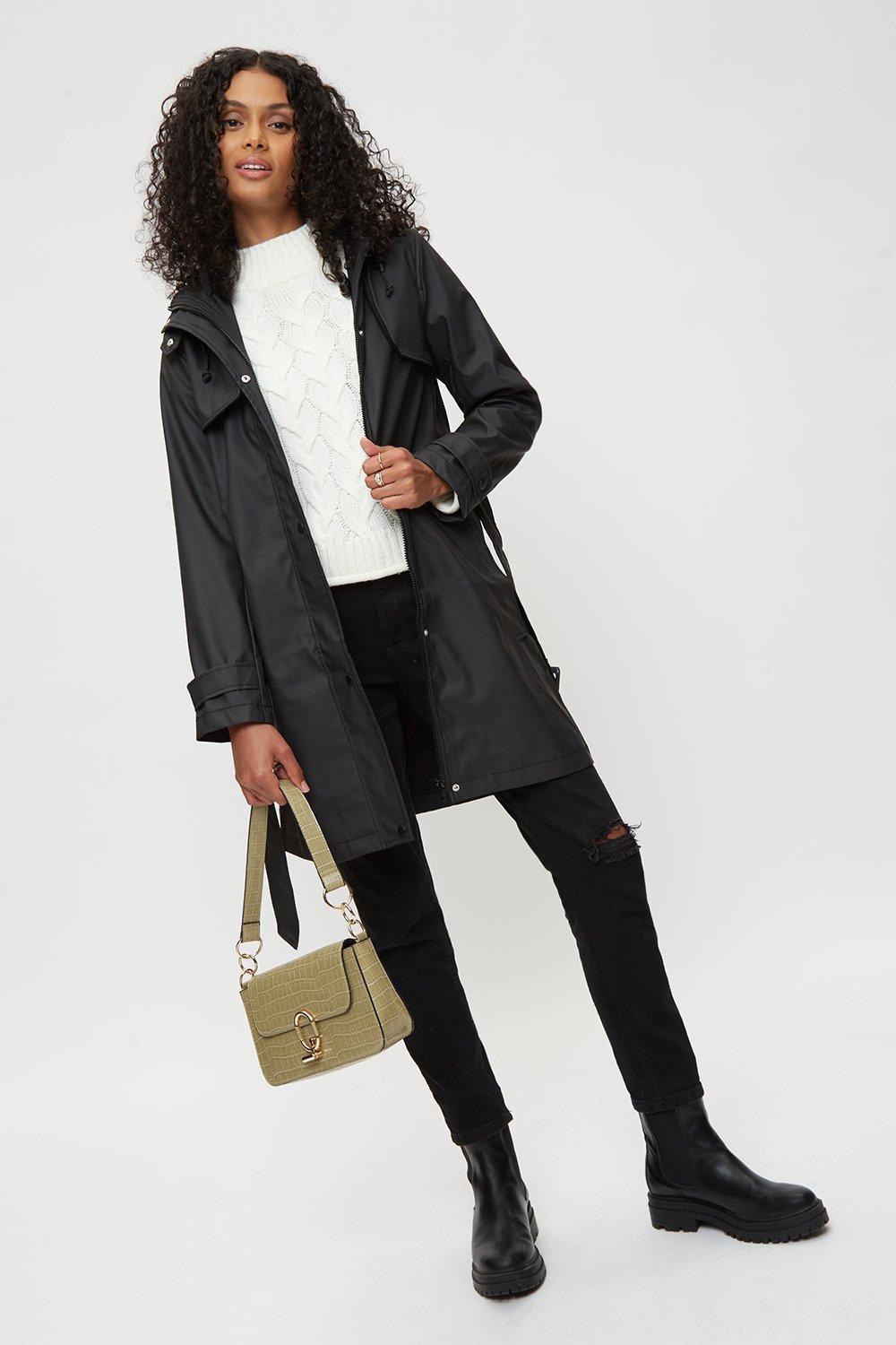 Jackets Coats Belted Hooded Raincoat Dorothy Perkins