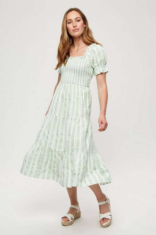 Dorothy Perkins Sage Stripe Midi Dress 2