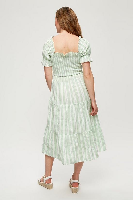 Dorothy Perkins Sage Stripe Midi Dress 3